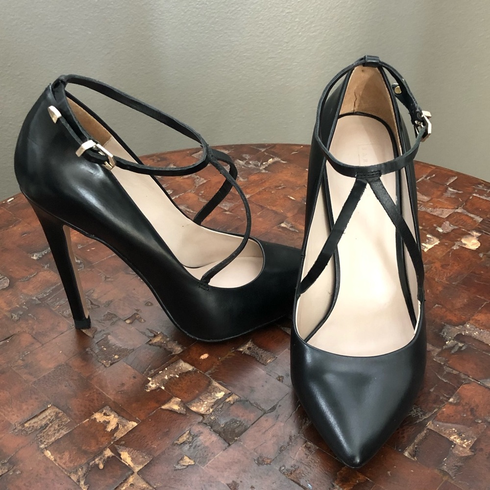 Zara leather heels